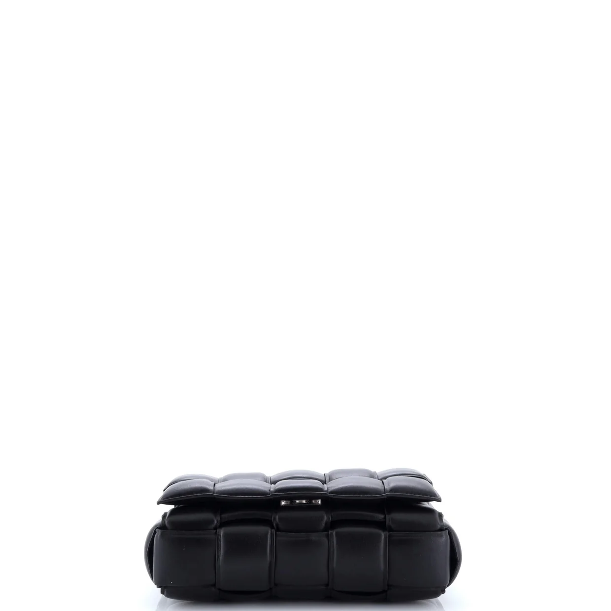 Cassette Chain Crossbody Bag Padded Maxi Intrecciato Leather - Deep Luxury