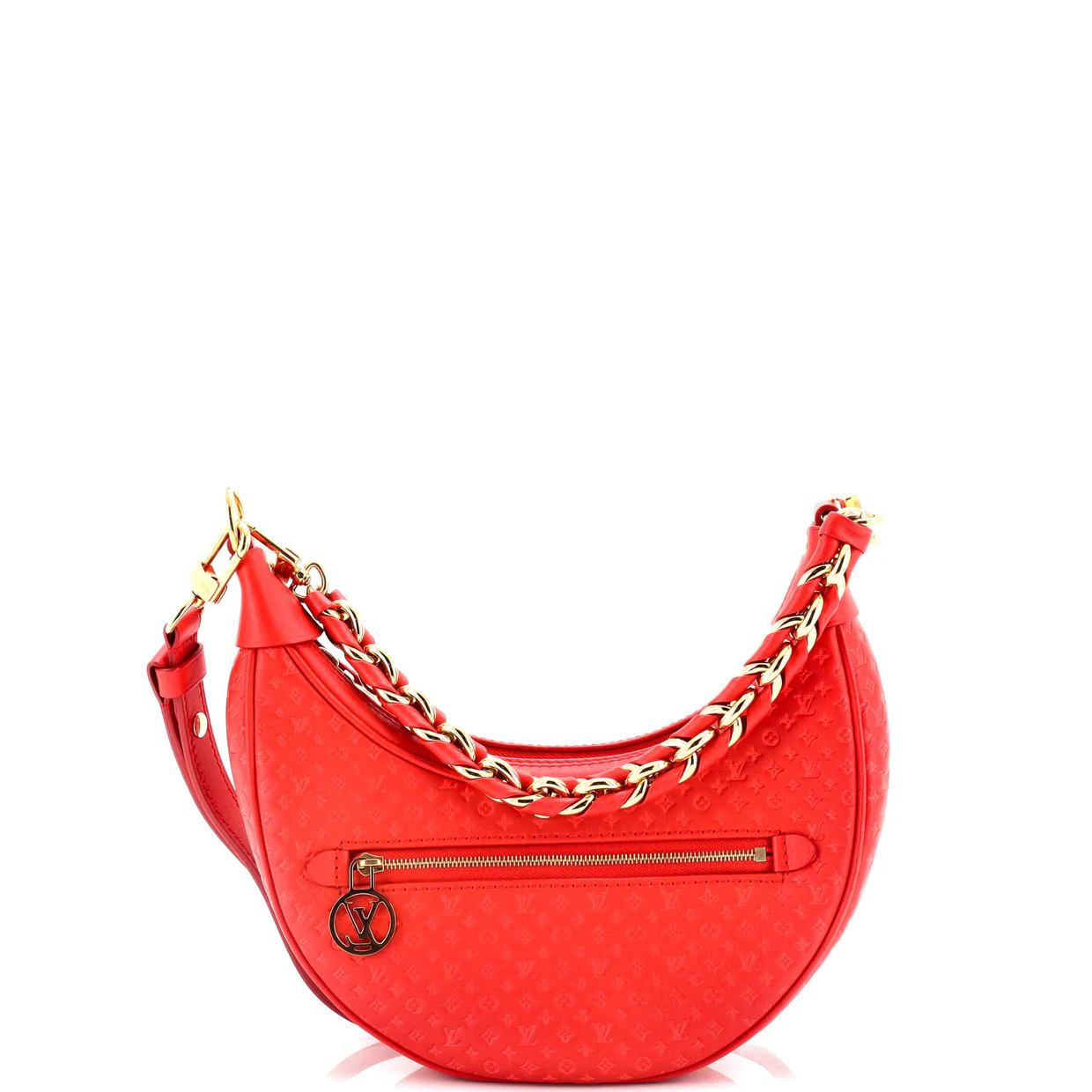 Loop Handbag Nanogram Embossed Leather - Deep Luxury