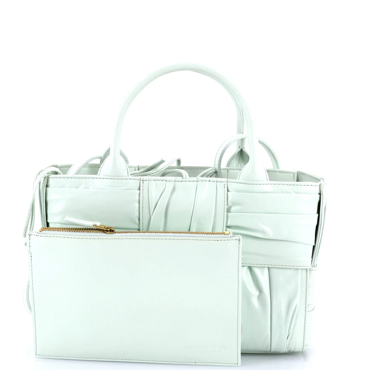 Arco Tote Maxi Intrecciato Plisse Leather Mini - Deep Luxury