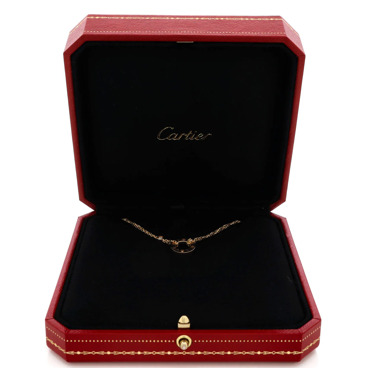 2 Diamonds Love Pendant Necklace 18K Yellow Gold and Diamonds - Deep Luxury
