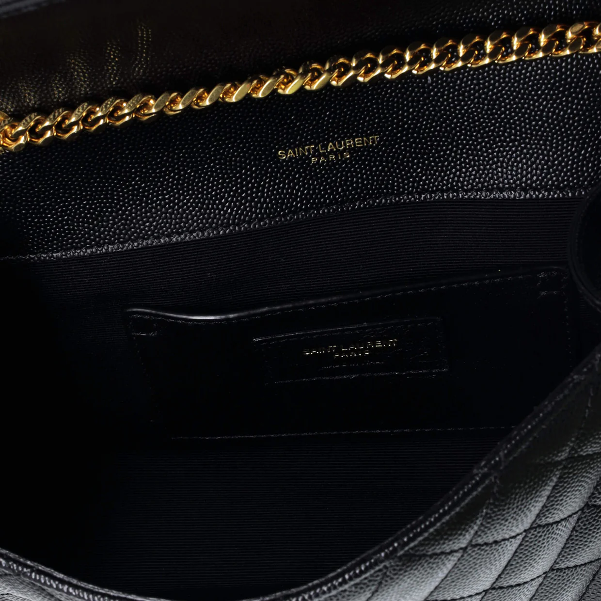 Classic Monogram Envelope Satchel Mixed Matelasse Leather Small - Deep Luxury