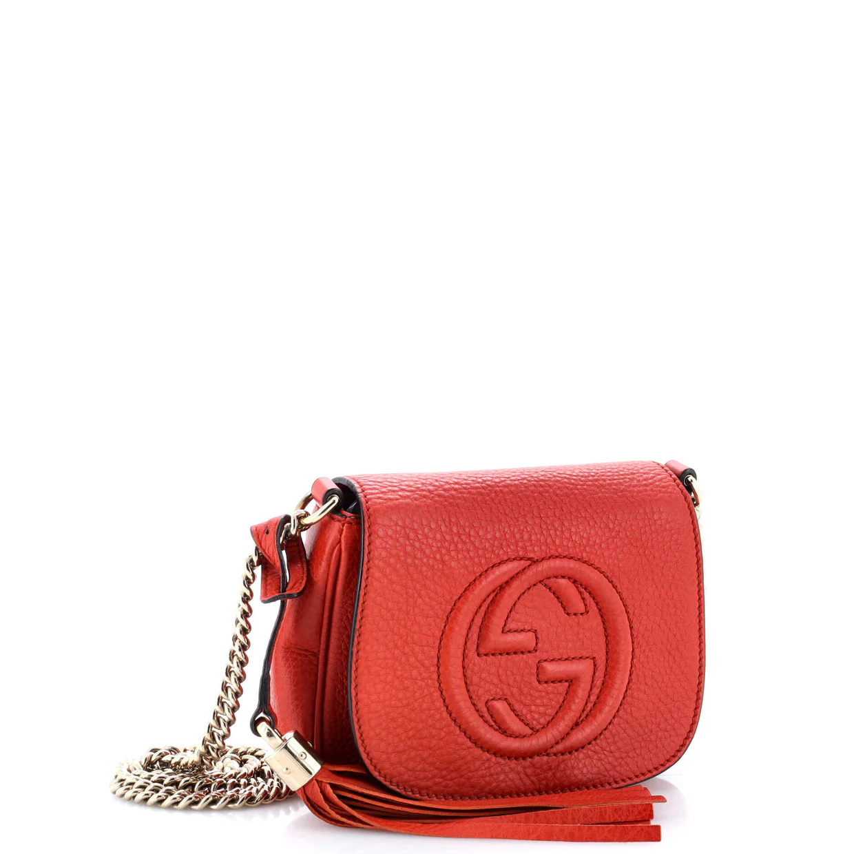 Soho Chain Crossbody Bag Leather Small - Deep Luxury