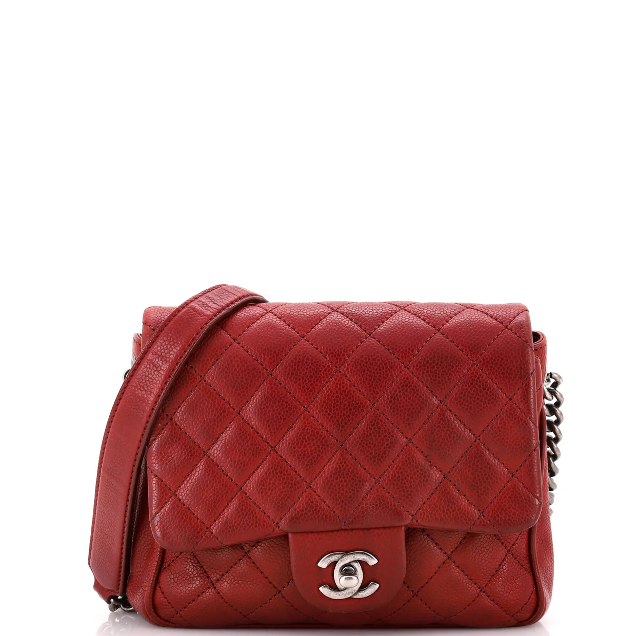 Rock in Rome Flap Bag Quilted Caviar Small - Deep Luxury