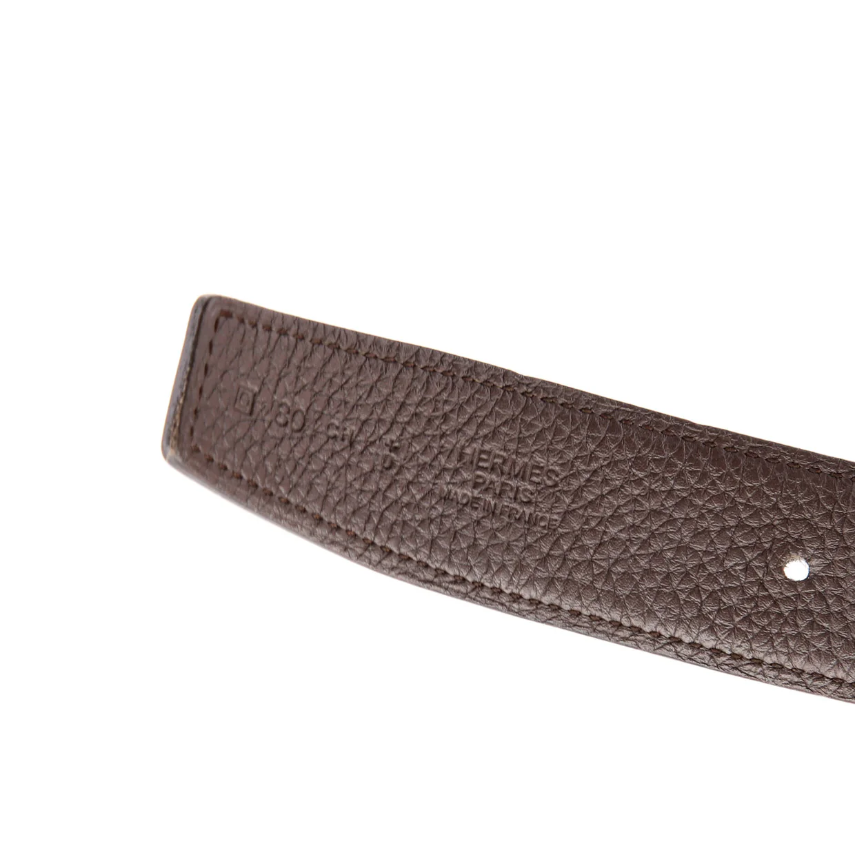 Constance Martelee H Reversible Belt Leather with Hammered Hardware Medium - Deep Luxury