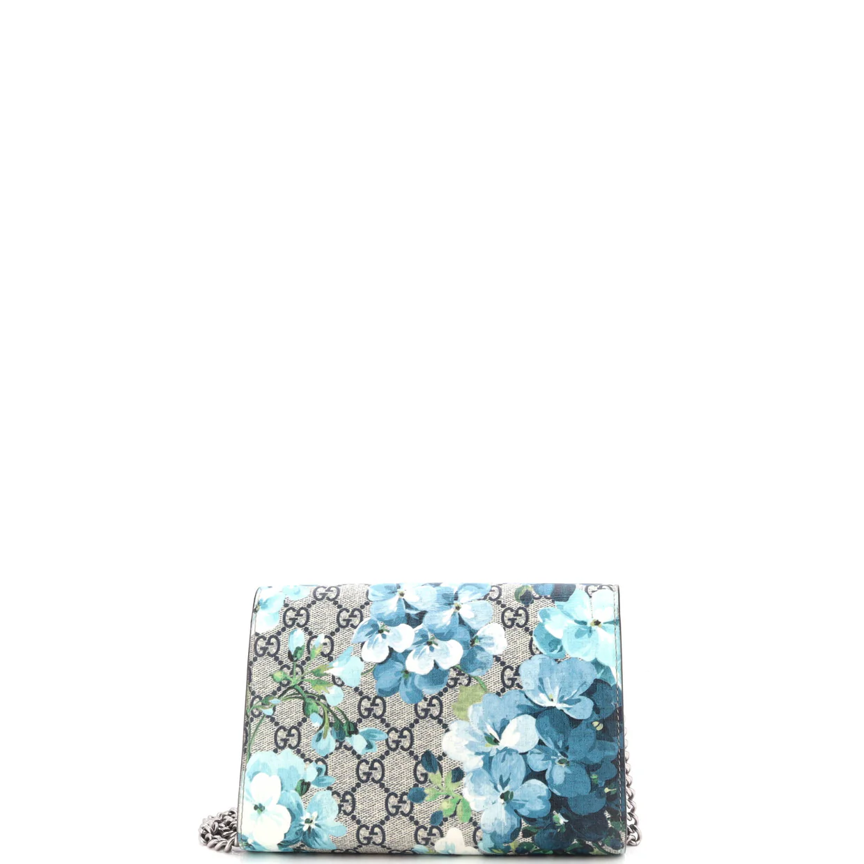 Dionysus Chain Wallet Blooms Print GG Coated Canvas Long - Deep Luxury