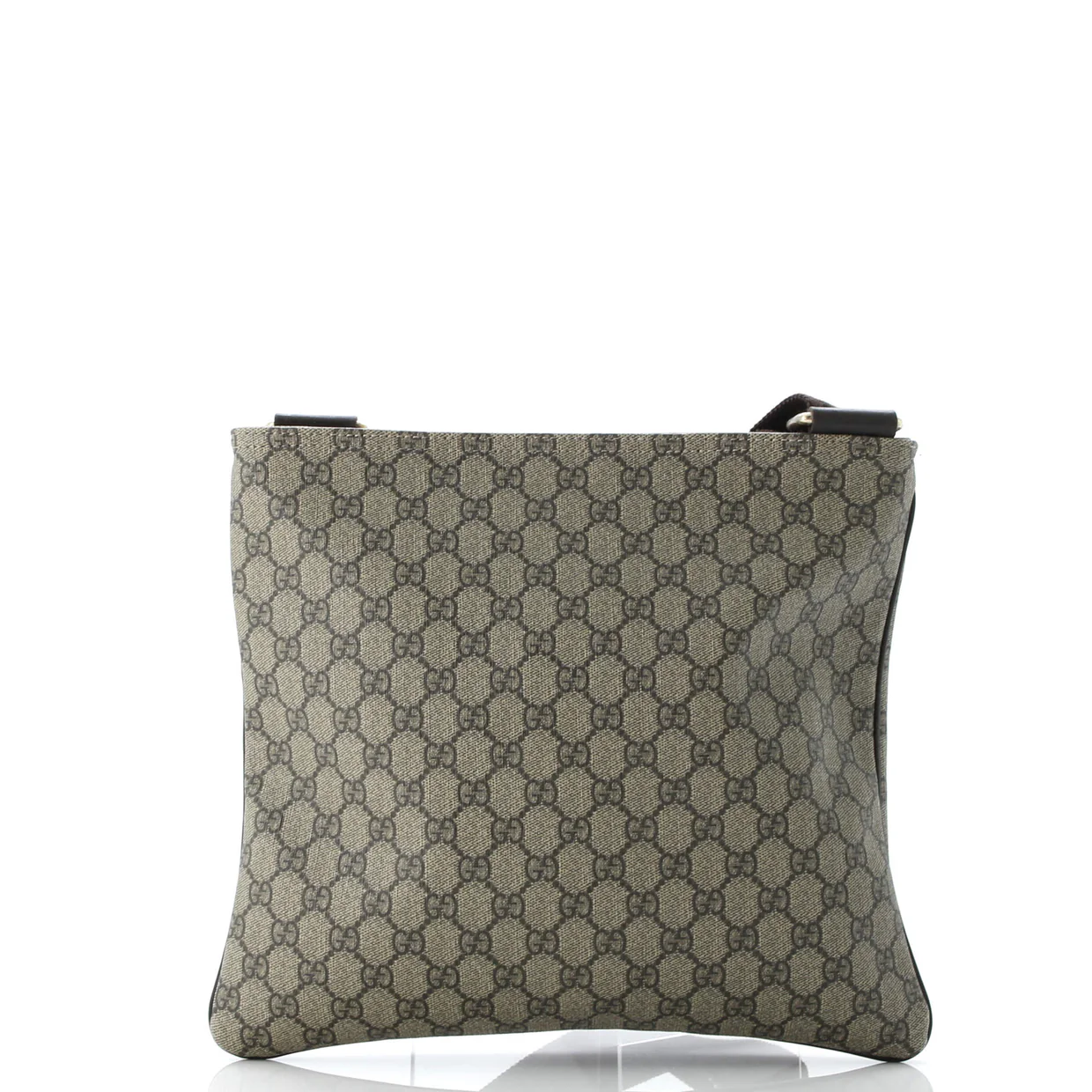 Zip Top Messenger Bag GG Coated Canvas Large - Deep Luxury