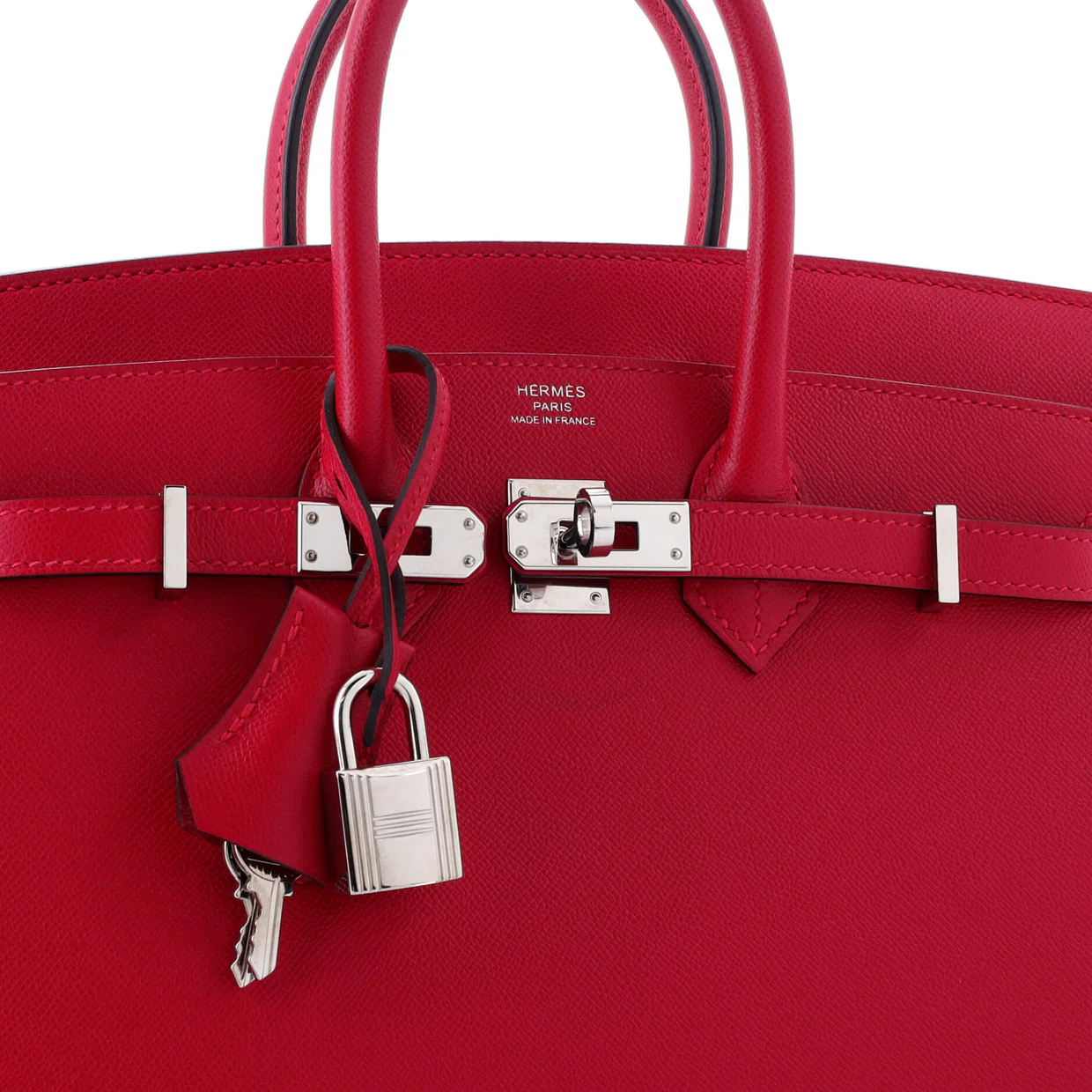 Birkin Sellier Bag Framboise Madame with Palladium Hardware 25 - Deep Luxury
