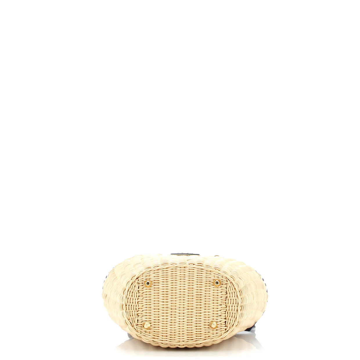 Convertible Basket Bag Wicker with Canvas Small - Deep Luxury