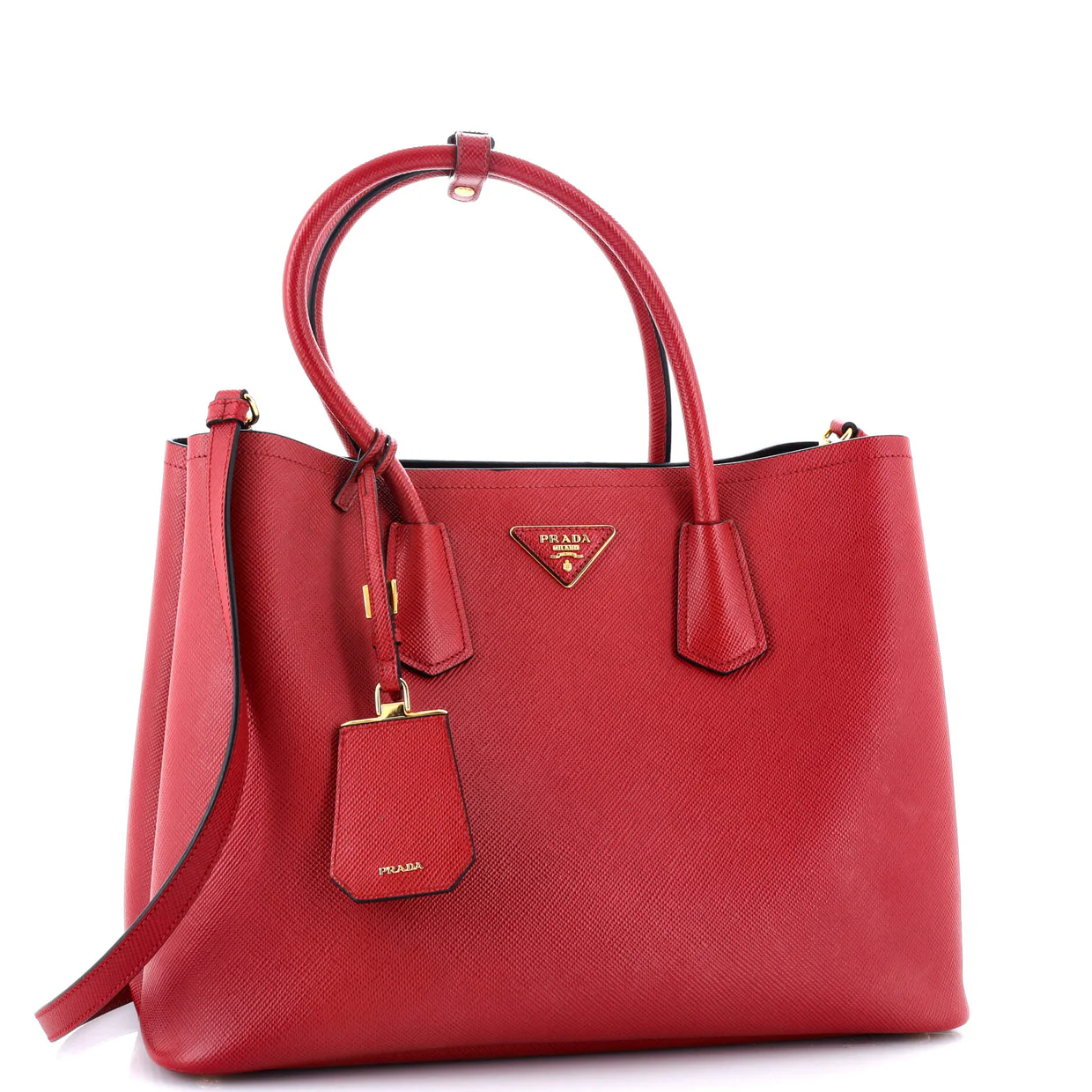 Cuir Double Tote Saffiano Leather Large - Deep Luxury