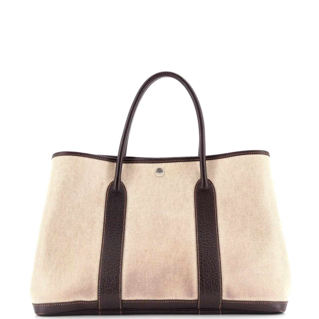 Garden Party Tote Toile and Leather 36 - Deep Luxury