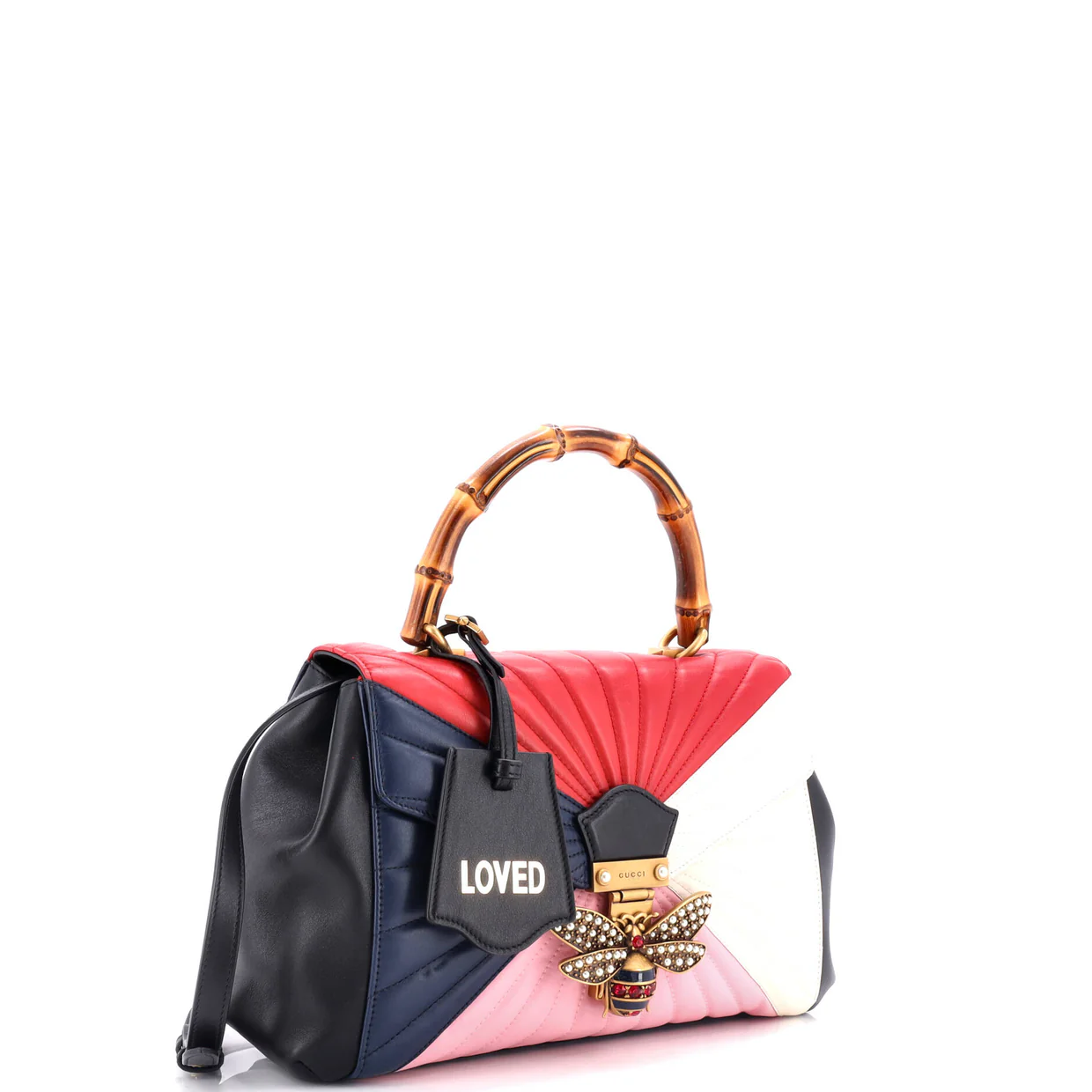 Queen Margaret Top Handle Bag Multicolor Quilted Leather Medium - Deep Luxury