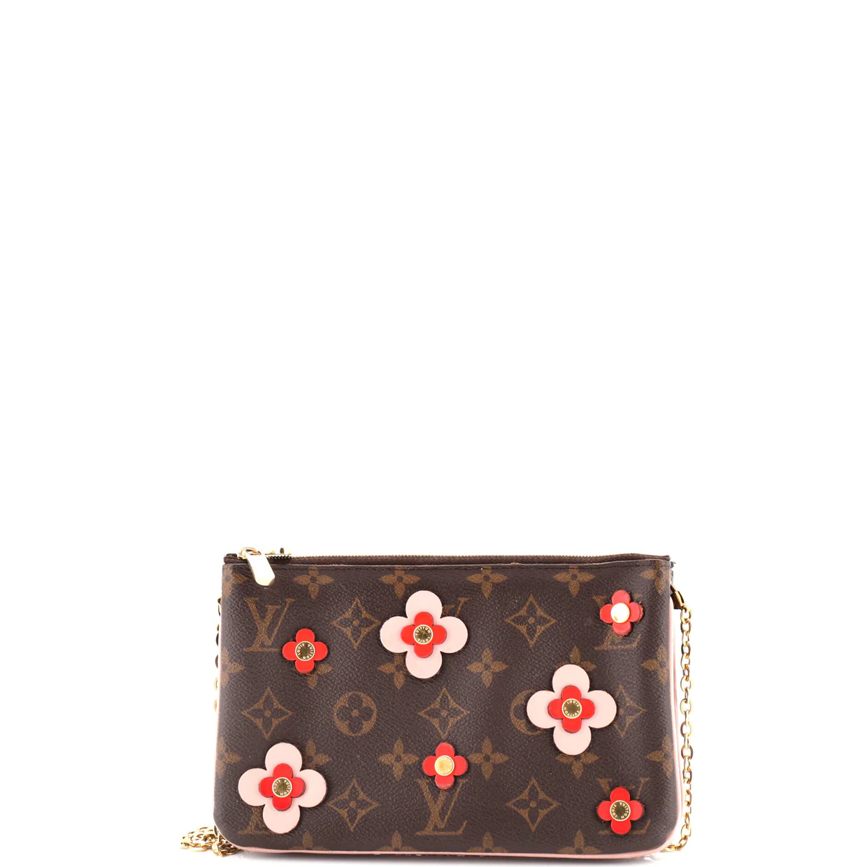 Double Zip Pochette Limited Edition Blooming Flowers Monogram Canvas - Deep Luxury