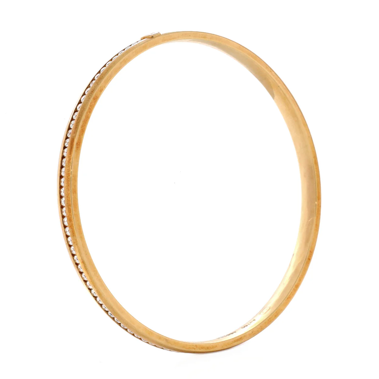 HW Logo Bangle Bracelet 18K Yellow Gold and Diamonds - Deep Luxury