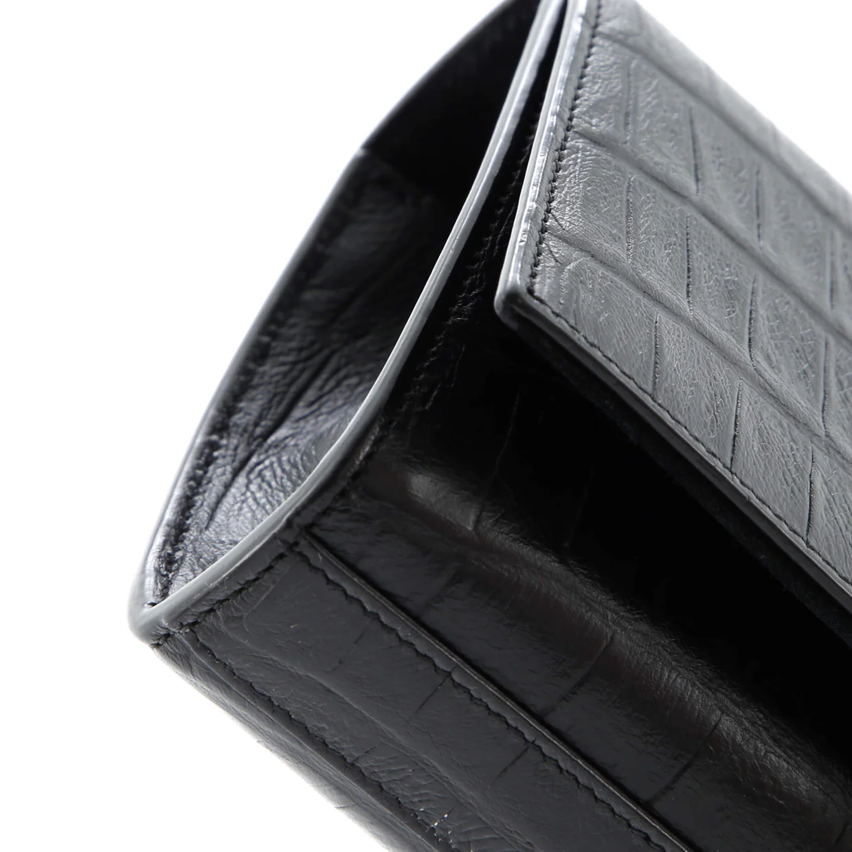 Classic Monogram Tassel Crossbody Bag Crocodile Embossed Leather Small - Deep Luxury