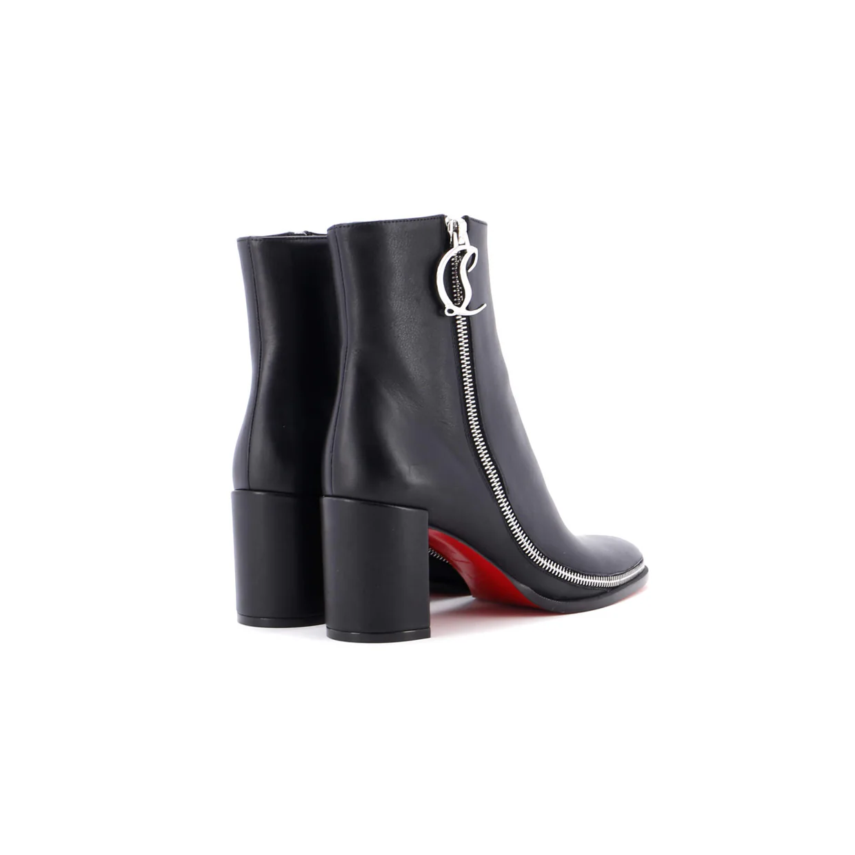 Women's Zip Booty Ankle Boots Leather 70 - Deep Luxury