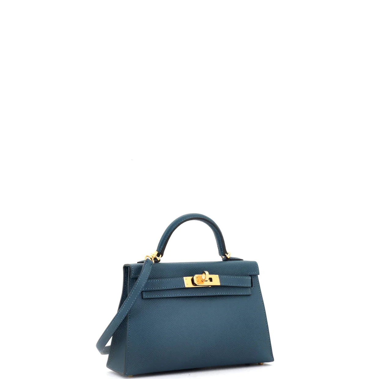 Kelly Mini II Bag Deep Blue Epsom with Gold Hardware 20 - Deep Luxury