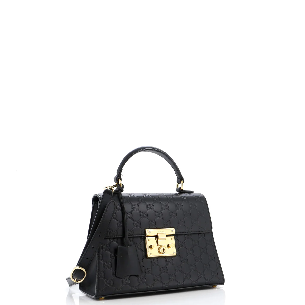 Padlock Top Handle Bag Guccissima Leather Small - Deep Luxury
