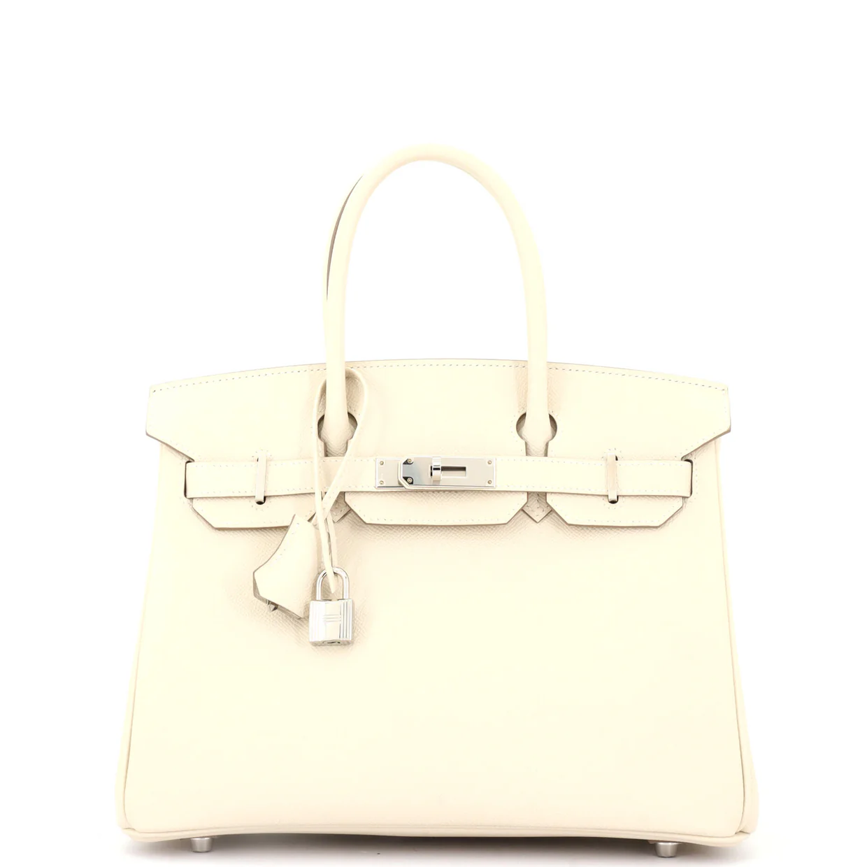 Birkin Handbag Light Epsom with Palladium Hardware 30 - Deep Luxury