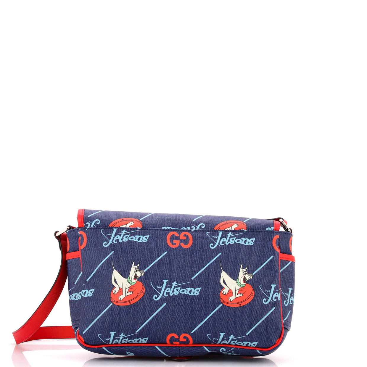 x The Jetsons Flap Messenger GG Astro Printed Coated Canvas - Deep Luxury