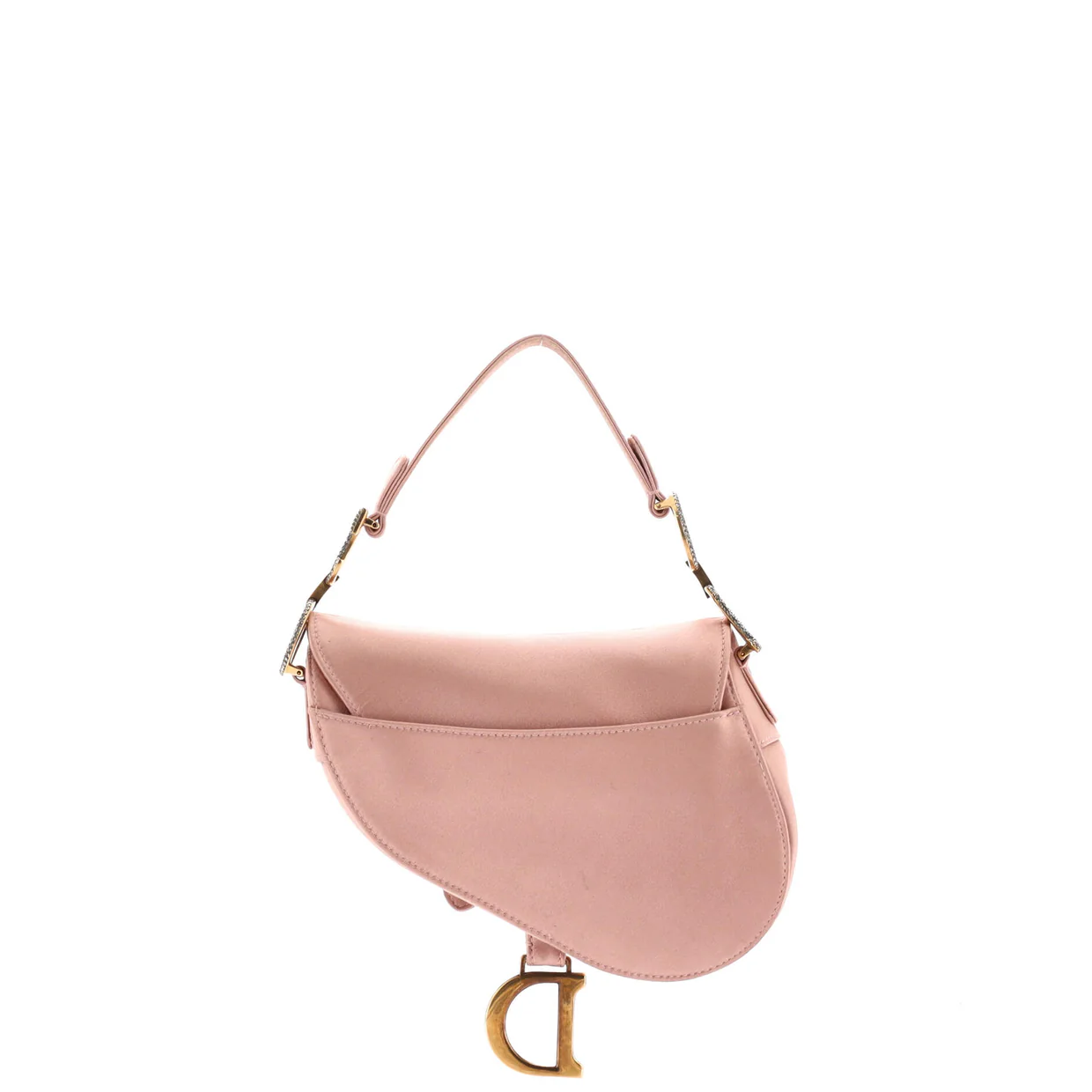 Saddle Handbag Satin with Crystals Mini - Deep Luxury