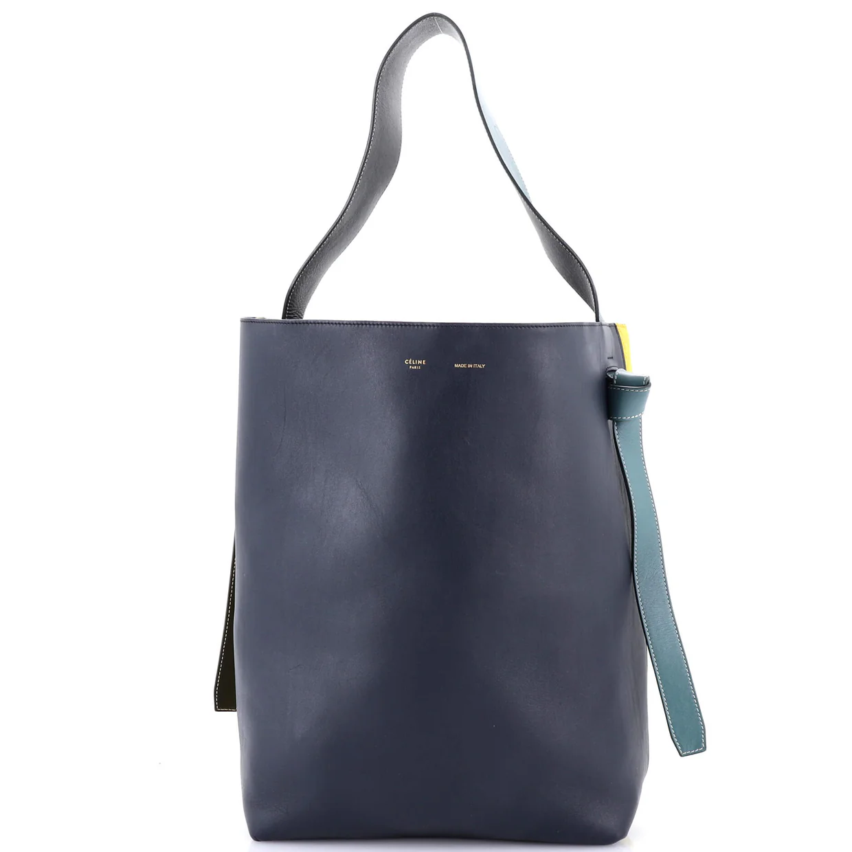 Twisted Cabas Tote Leather and Felt Small - Deep Luxury
