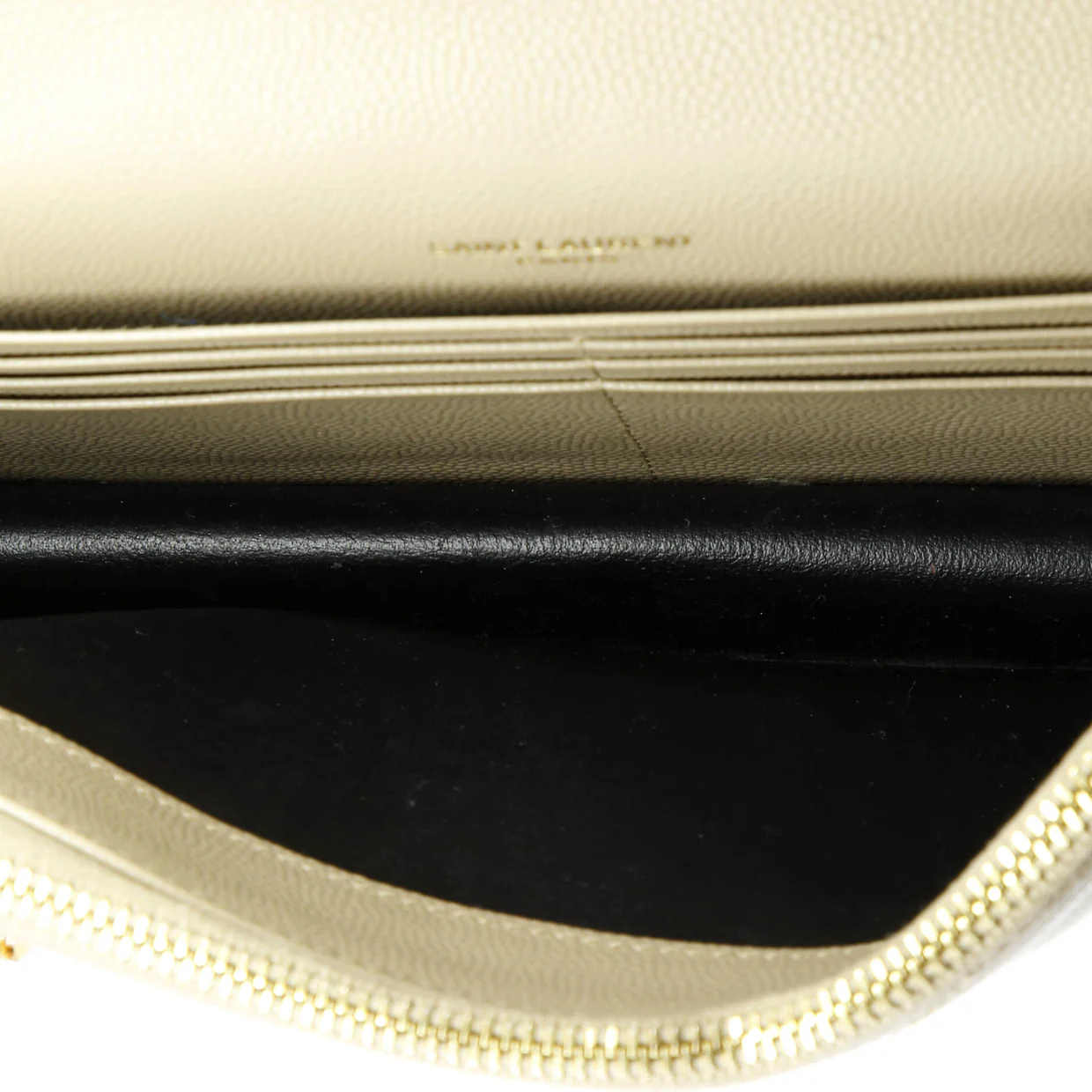 Classic Monogram Wallet on Chain Matelasse Chevron Leather Small - Deep Luxury