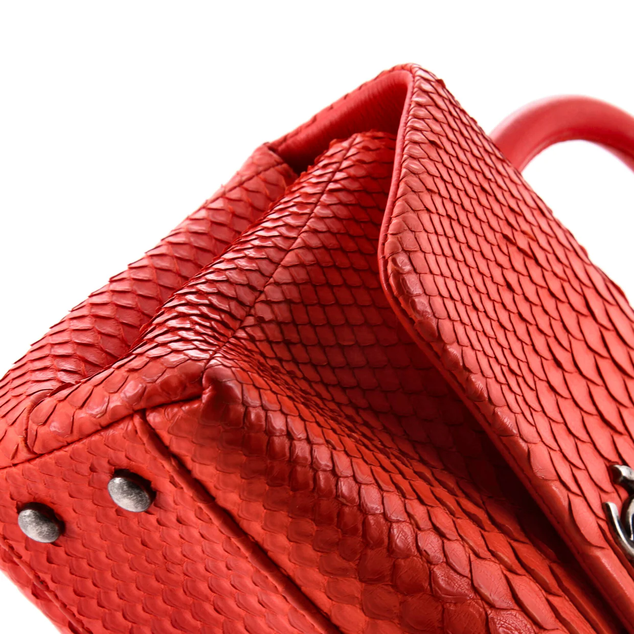 Coco Top Handle Bag Python Mini - Deep Luxury
