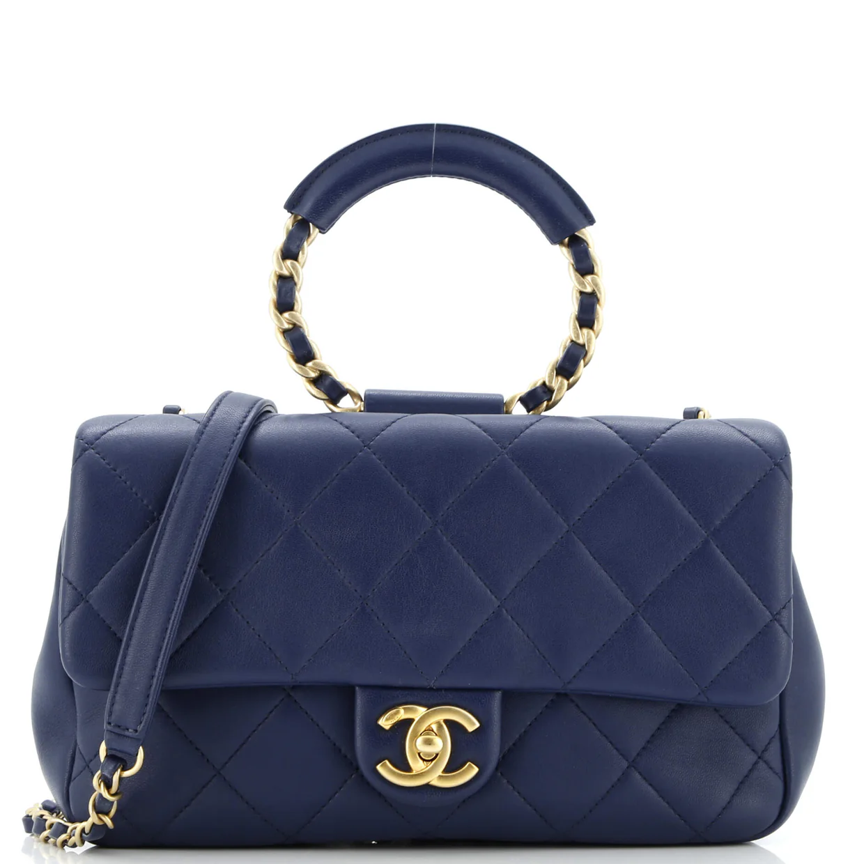 In The Loop Flap Bag Quilted Lambskin Medium - Deep Luxury