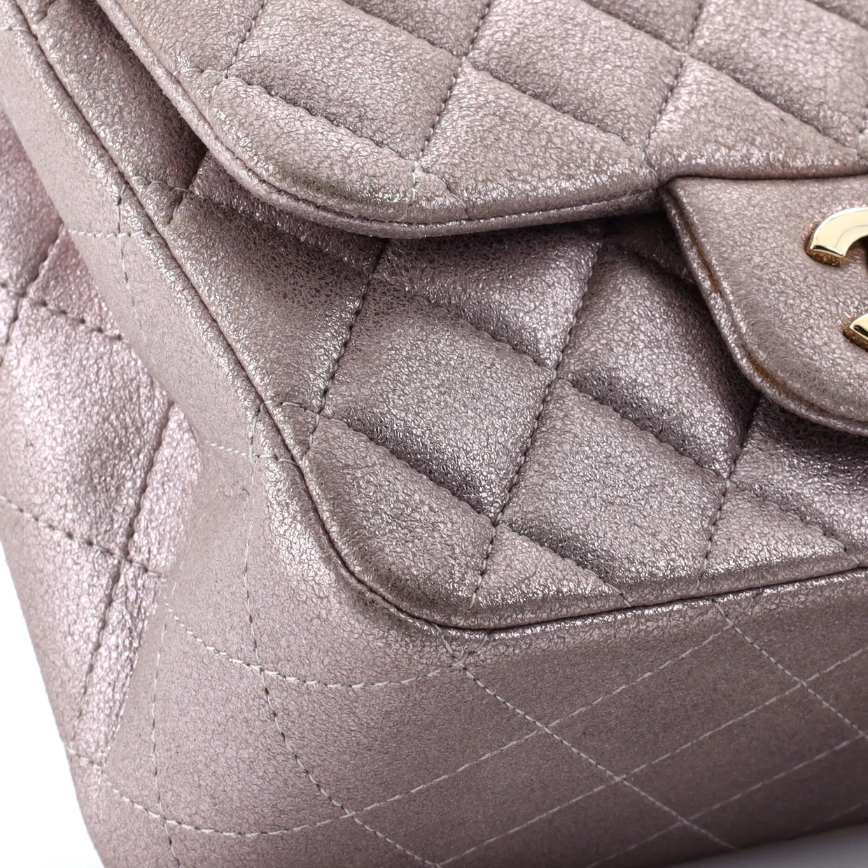 Square Classic Single Flap Bag Quilted Goatskin Mini - Deep Luxury