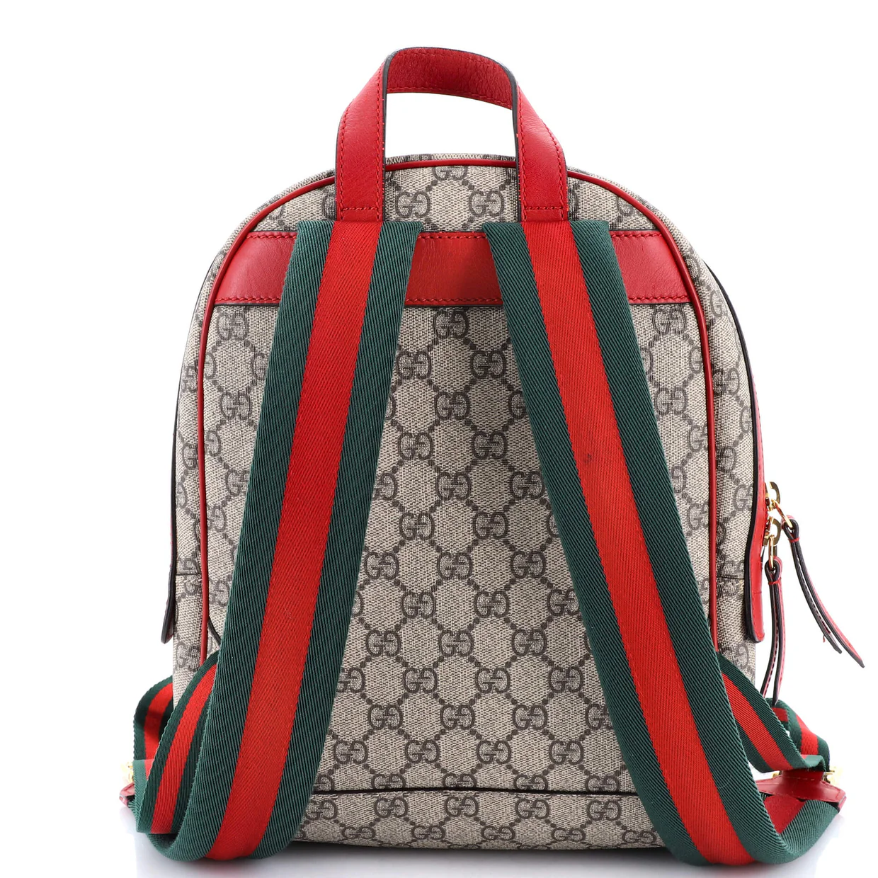 Zip Pocket Backpack Embroidered GG Coated Canvas Small - Deep Luxury