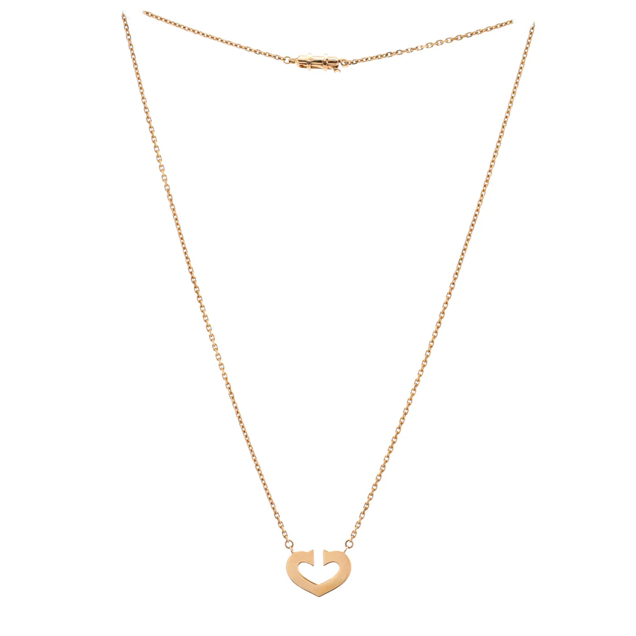 C Heart de Cartier Pendant Necklace 18K Rose Gold - Deep Luxury
