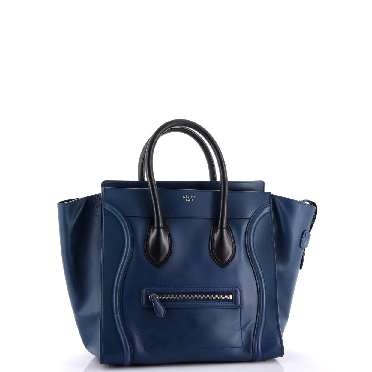Bicolor Luggage Bag Leather Mini - Deep Luxury