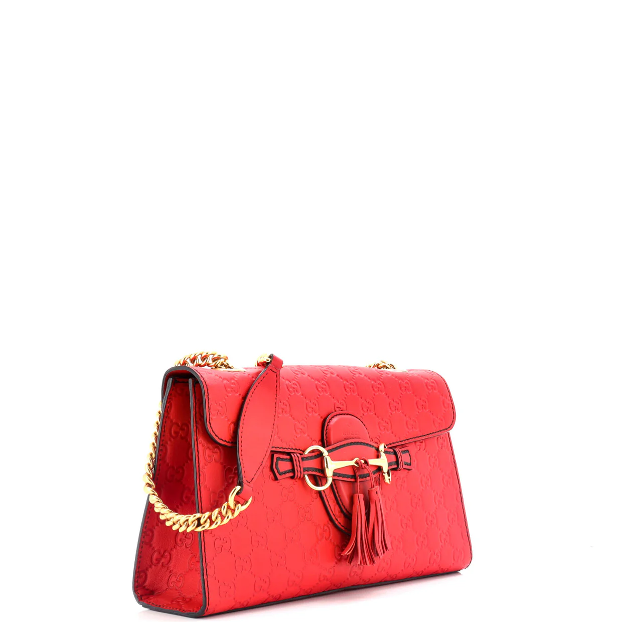 Emily Chain Flap Bag Guccissima Leather Medium - Deep Luxury