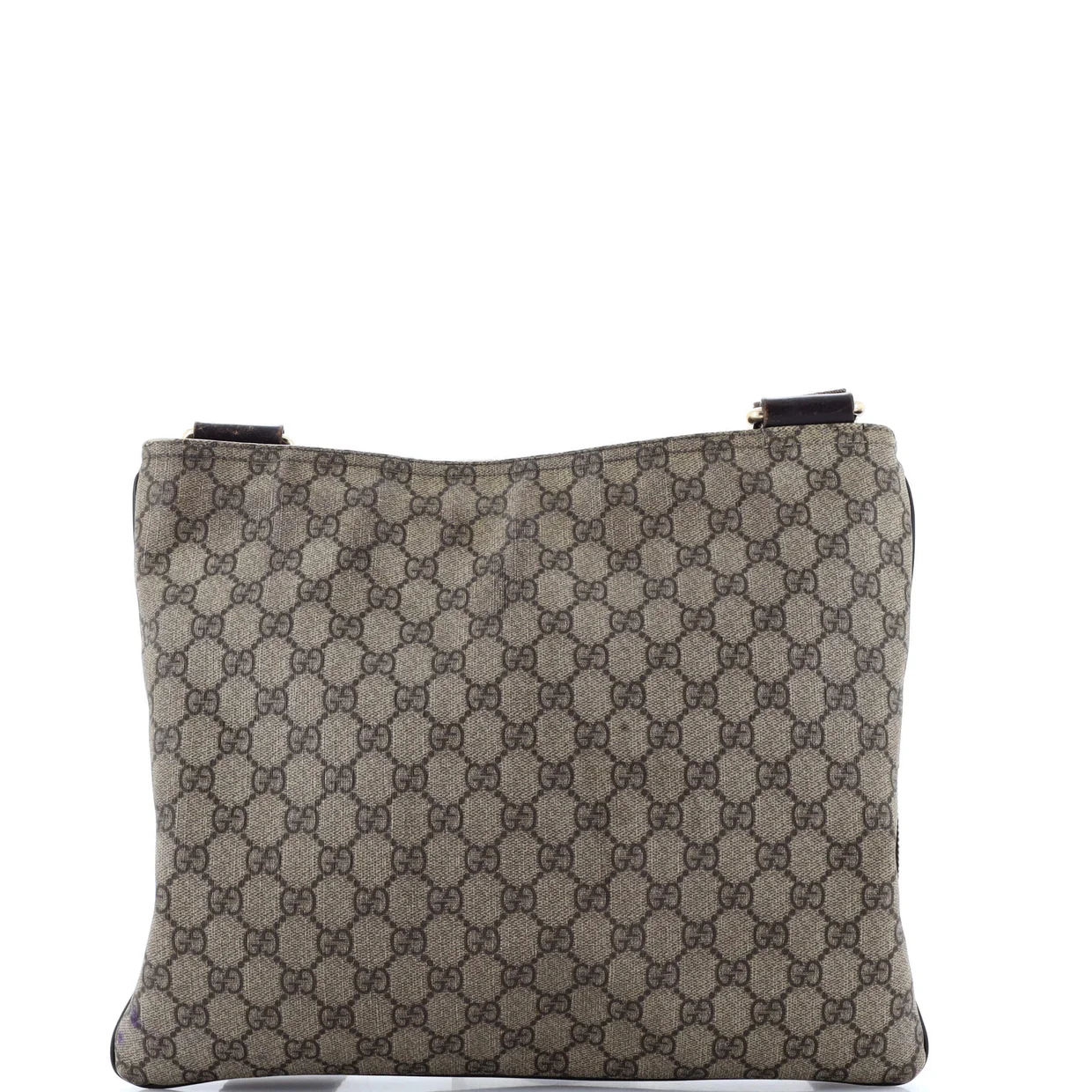 Zip Top Messenger Bag GG Coated Canvas Large - Deep Luxury