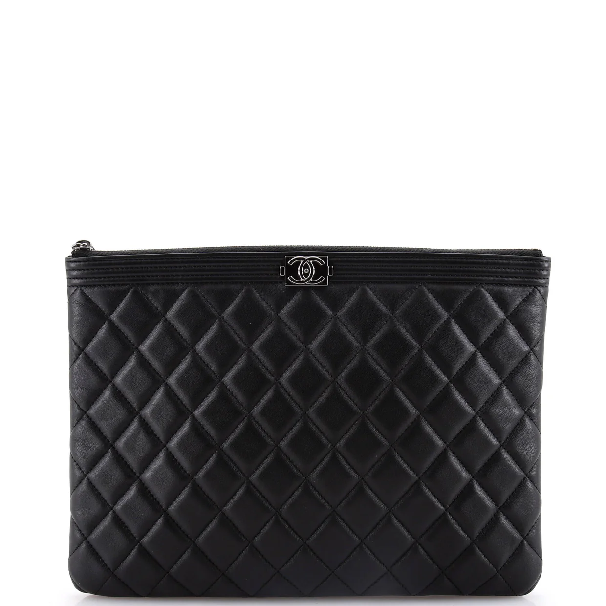 Boy O Case Clutch Quilted Lambskin Medium - Deep Luxury
