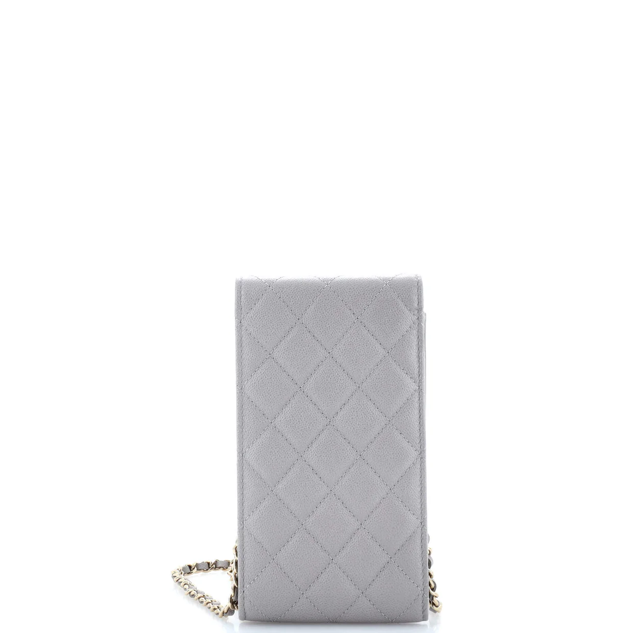 Textured CC Flap Phone Holder Crossbody Bag with AirPods Pro Case Quilted Caviar - Deep Luxury