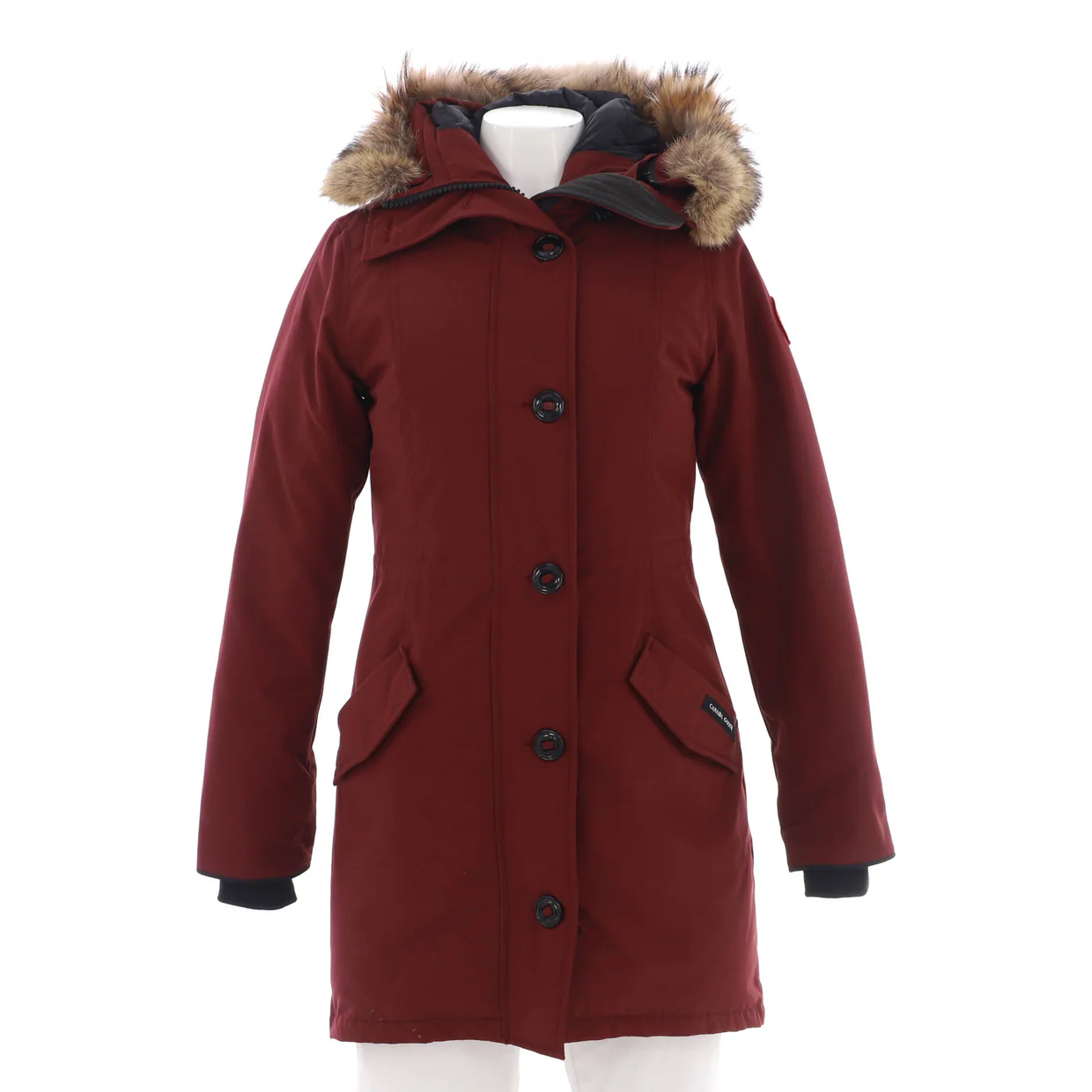 Women’s Rossclair Hooded Parka Polyester Blend with Down and Fur - Deep Luxury