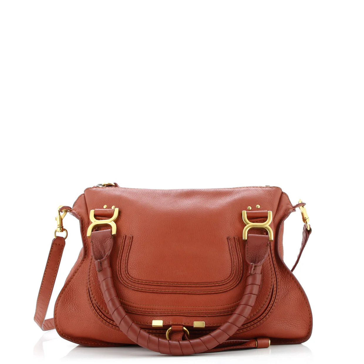 Marcie Satchel Leather Medium - Deep Luxury