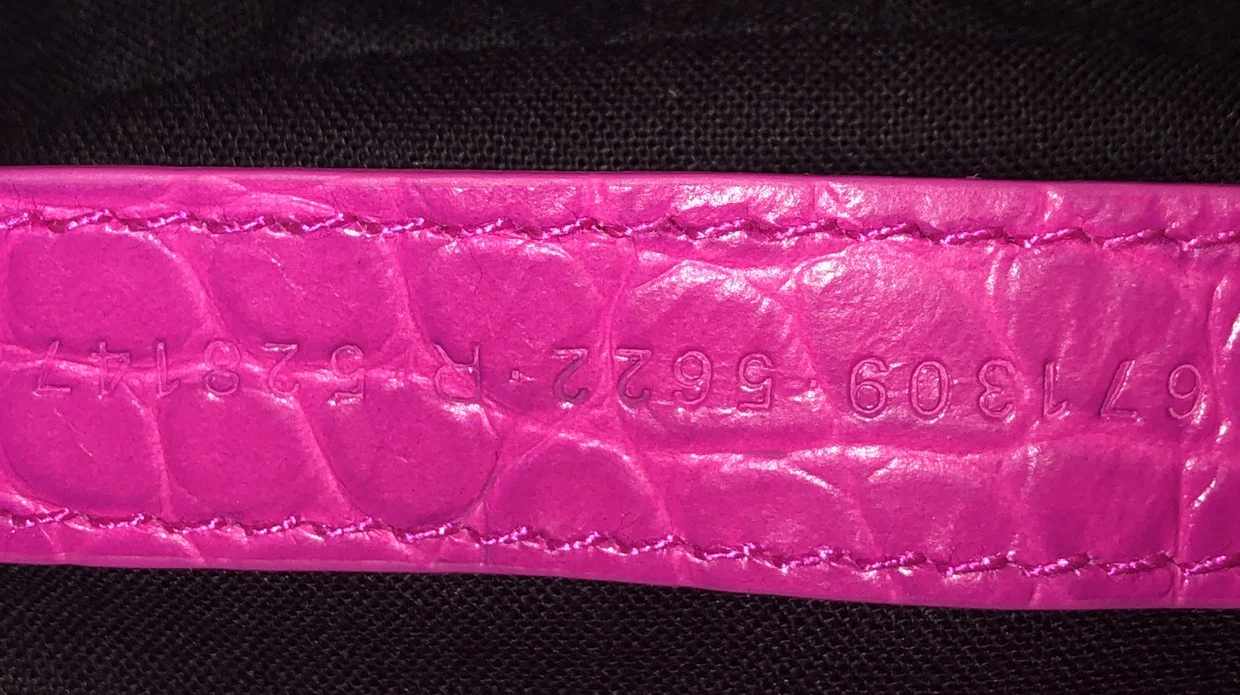 Le Cagole Giant Studs Shoulder Bag Crocodile Embossed Leather XS - Deep Luxury