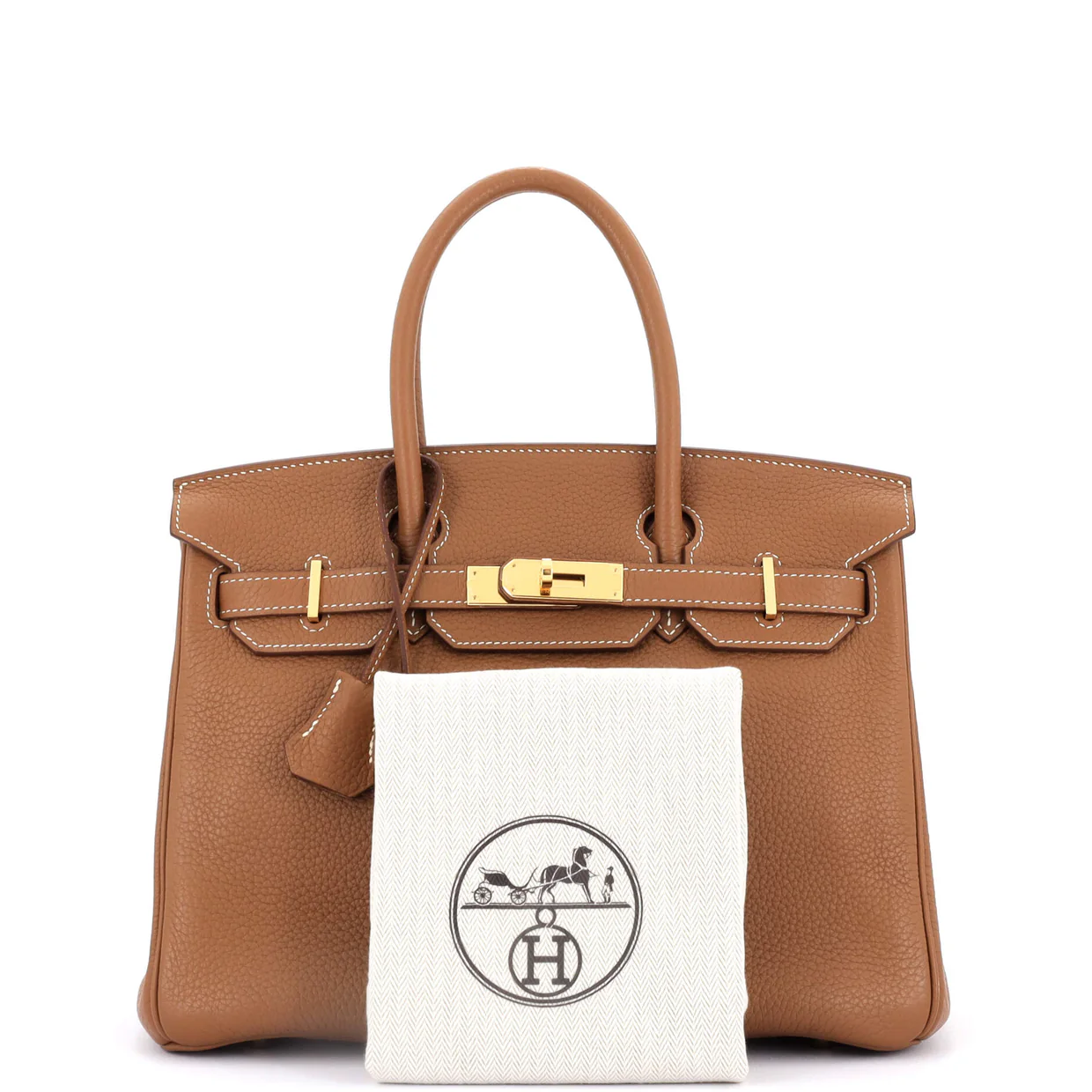 Birkin Handbag Gold Clemence with Gold Hardware 30 - Deep Luxury