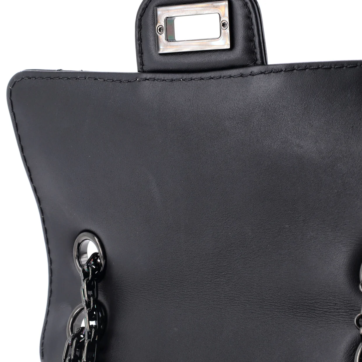 So Black Reissue 2.55 Flap Bag Quilted Patent Mini - Deep Luxury