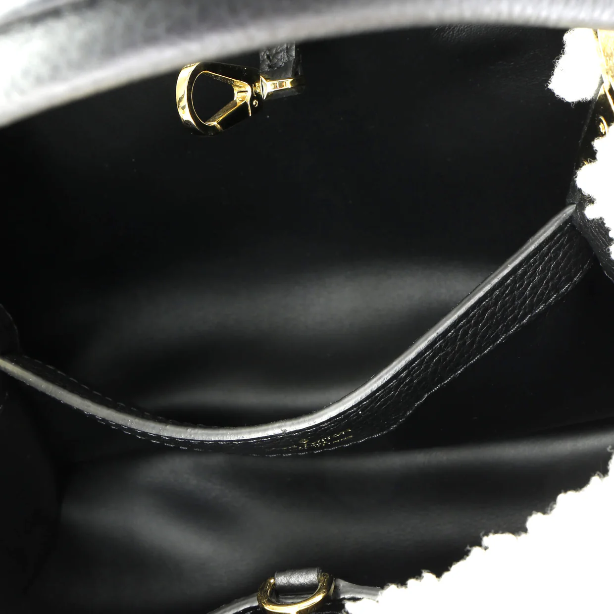 Capucines Bag Leather with Shearling BB - Deep Luxury