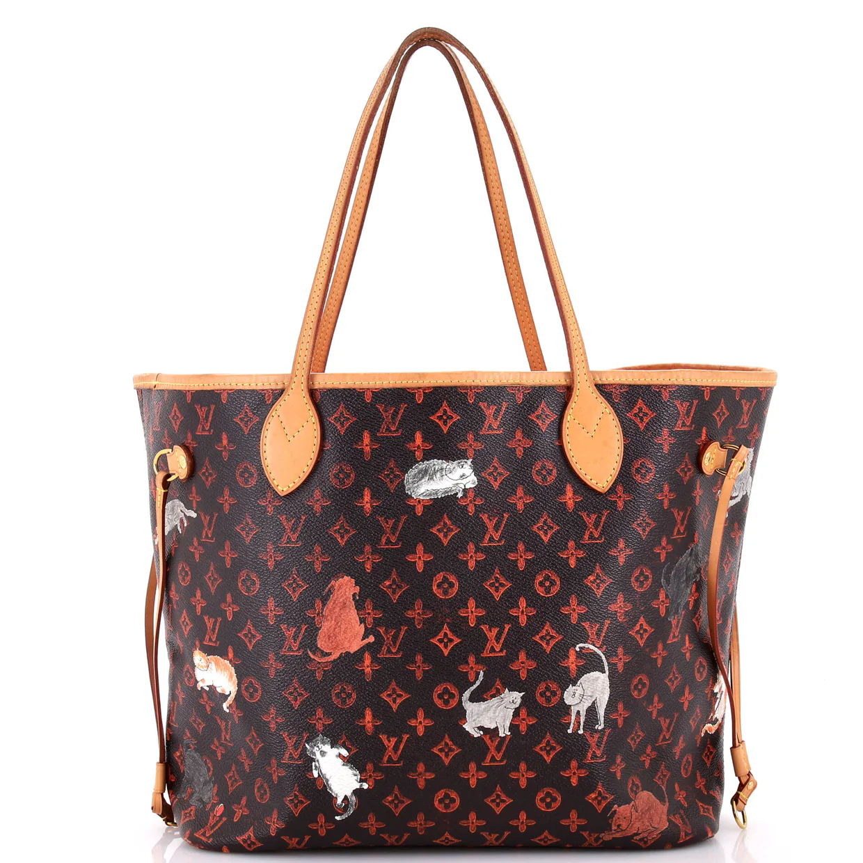 Neverfull NM Tote Limited Edition Grace Coddington Catogram Canvas MM - Deep Luxury