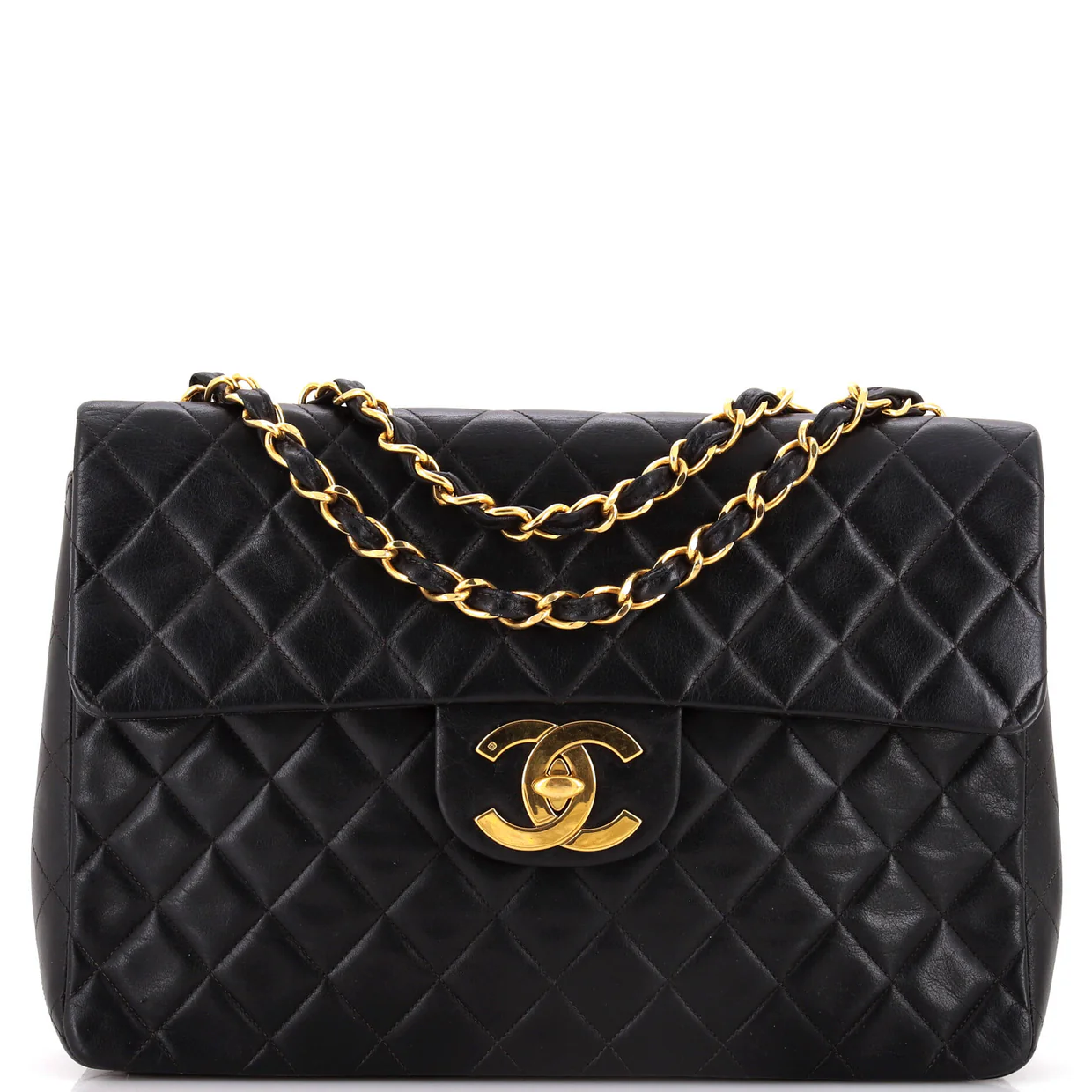 Vintage Classic Single Flap Bag Quilted Lambskin Maxi - Deep Luxury