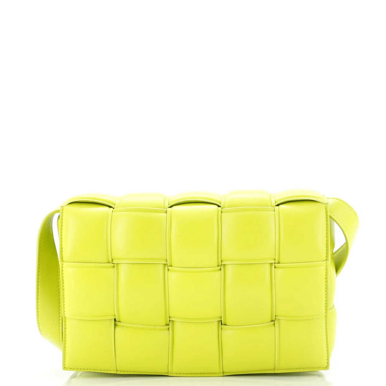 Cassette Crossbody Bag Padded Maxi Intrecciato Leather - Deep Luxury