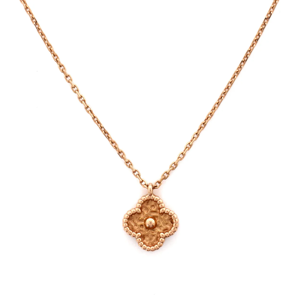 Sweet Alhambra Pendant Necklace 18K Rose Gold - Deep Luxury
