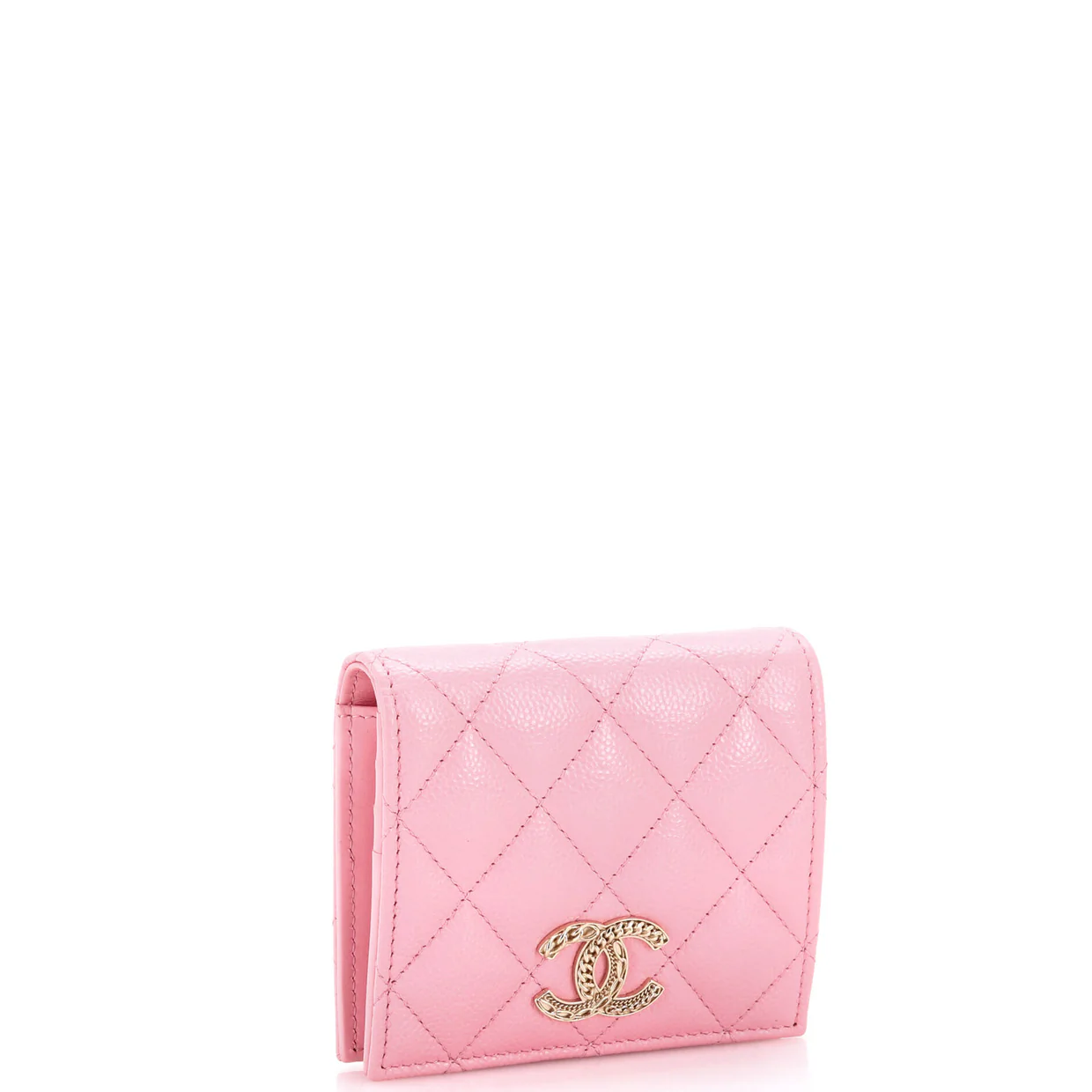 Multichain CC Bifold Wallet Quilted Caviar Compact - Deep Luxury