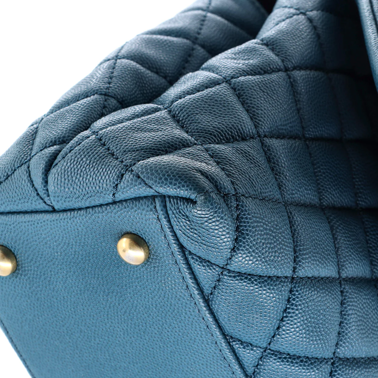 Coco Top Handle Bag Quilted Caviar Small - Deep Luxury