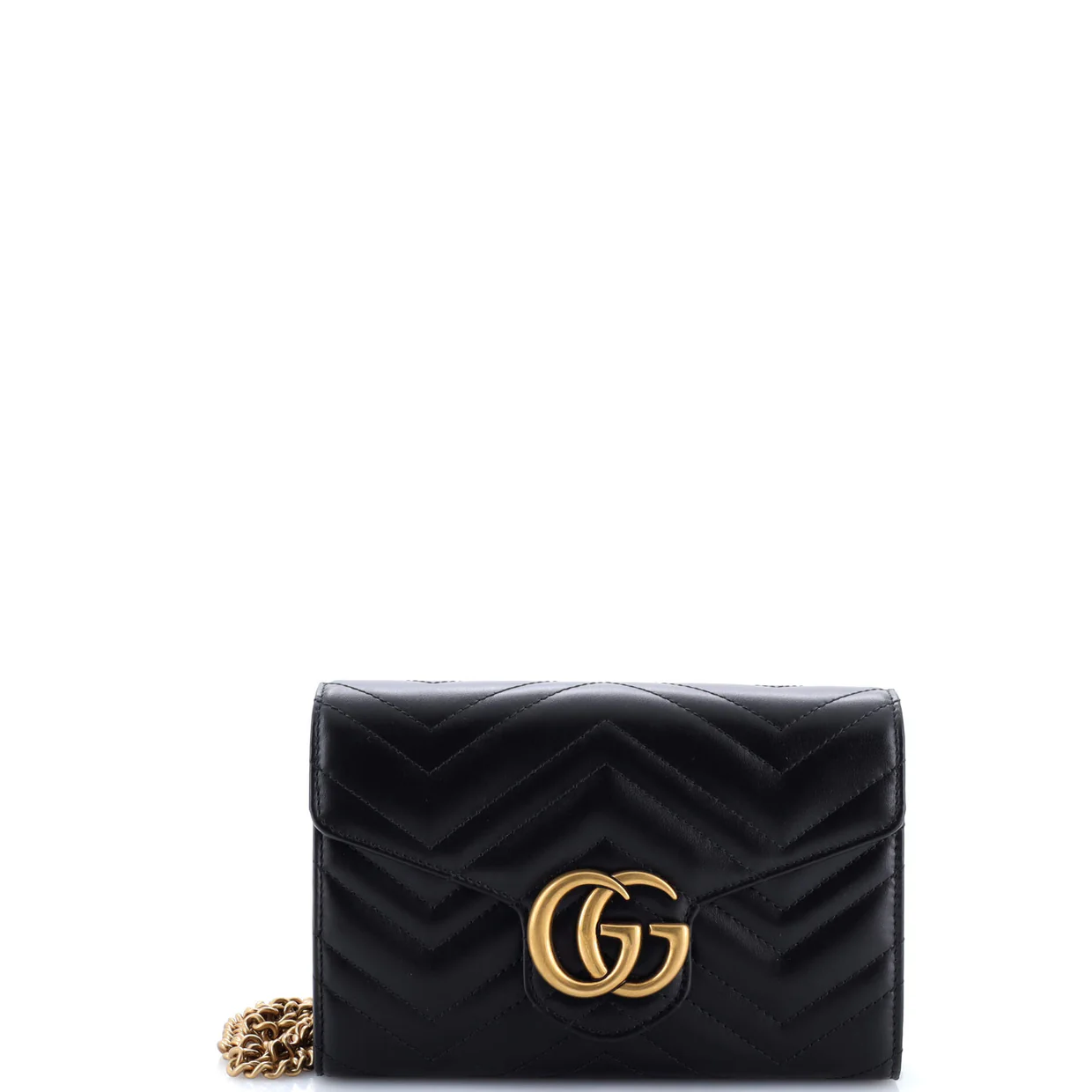 GG Marmont Chain Wallet Matelasse Leather Mini - Deep Luxury