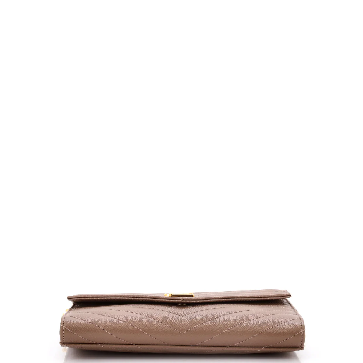 Classic Monogram Envelope Wristlet Clutch Matelasse Chevron Leather - Deep Luxury